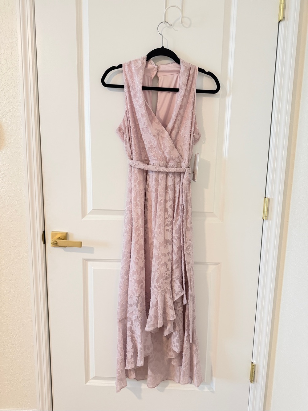 JULIA JORDAN LACE HIGH-LOW SLEEVELESS DRESS IN PINK NWT Sz4 - Picture 3 of 8